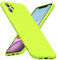 LoeoeL for iPhone 11 Phone Case Silicone, Fluorescent Neon Lime Green Bright Color Matte TPU, Minimalist Ultra Thin Slim Soft Rubber Gel Girly Cute Case for Women Men, Camera Cover Protection
