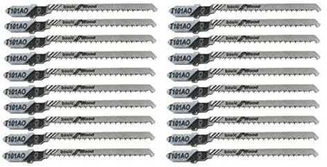 MARKELL 20Pcs Reciprocating Jigsaw Blade T101AO T-Shank Multi Jig Saw Blades for Wood Plastic Cutting Disc