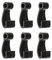 ZBIianxer 6 ganci in plastica per corda di fissaggio a scatto, clip per tenda kayak, gancio di fissaggio in plastica, moschettone, ganci a J, accessori per kayak, gancio elastico per kayak