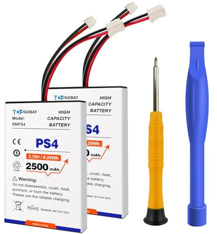 TOPGOBAT 2 batterie per controller PS4