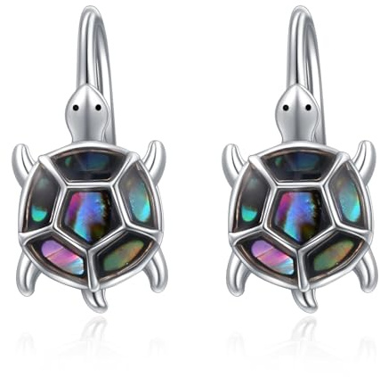 Schildkröte Ohrringe 925 Sterling Silber Tier Ohrringe Leverback Hoop Schildkröte Schmuck Geschenke für Damen