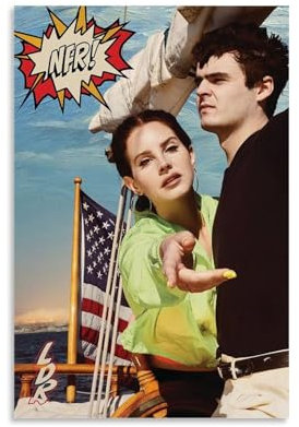 Gufatoo Lana Del Rey Poster, Musikalbum, Vintage-Musikposter für Zimmer, ästhetische Leinwand, Wandkunst, Schlafzimmerdekoration, 30 x 45 cm