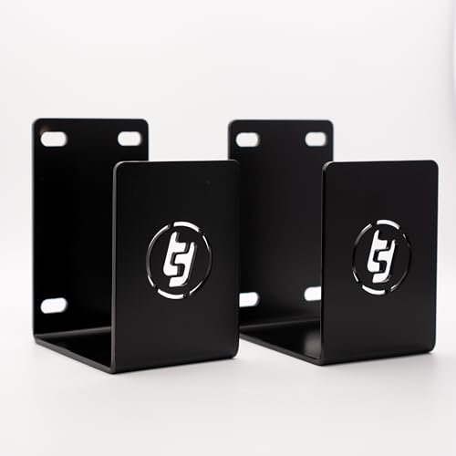 TradeTidy Storage Telescopic Ladder Brackets - Wall Mount, Van Mounts - Ideal for Vans, Garages, Workshops - Made from Steel. (Black)