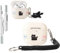 Folaxshoo Kompatibel mit AirPods 4 Generation Cute Cartoon Funny Case Cover mit Reiniger Kit (Black Cat)