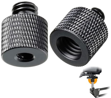 2 Stück Mikrofonständer Adapter, Stativ Schraube Adapter 1/4“ Auf 3/8,3/8 Auf 1/4,Stativ Adapter,Adapter 3/8 Auf 1/4,Gewindeadapter,Stativgewinde Adapter 3/8 Auf 1/4,Für Mikrofonständer Stative