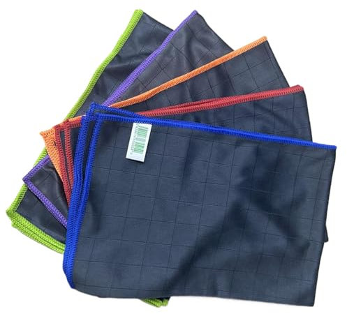 EIOLWJIEO 5 Teile/Satz Carbon Mikrofaser Glas Tuch Absorbiert Wasser 5 Stück Set 40 50 cm Top Grade Saubere Carbon Faser Tuch Küche