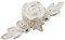 NUOBESTY Vintage Rose Türgriff Zinklegierung Retro Schrankknopf Weiß Für Schublade Installieren Langlebig Und Charmant