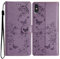 Reevermap for iPhone XS Case Flip Wallet Case Shockproof PU Leather Butterfly Magnetic Bumper Cover for iPhone X Phone Case with Kickstand Card Holder, Purple