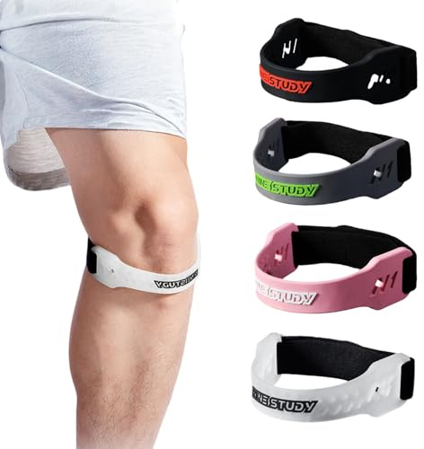 QINGZY 4 Piezas Rodillera Rotuliana Adjustable, Cintas Rotulianas para Hombres, Mujeres y Jóvenes, Alivio del Dolor, Tendinitis, Correr, Deporte, Gimnasio y Uso Diario