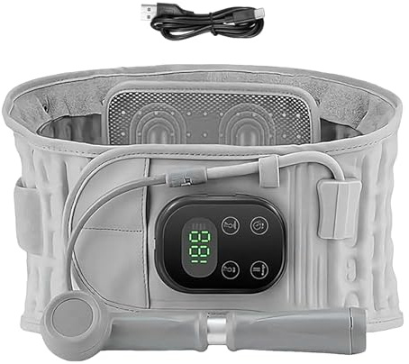 Portable Heating Pad | USB Rechargeable Lumbar Massage, Portable Inflatable Heating and Massaging Cushion for Traveling Pregnancy Commuting Daily Menstruation