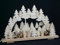 Rudolphs Schatzkiste Schwibbogen mit Winterfiguren und Beleuchtung BxHxT 50x32x7cm NEU Lichterbogen Fensterbogen Spitzbogen Erzgebirge Seiffen Weihnachten Licht Holz Dekoration Beleuchtung