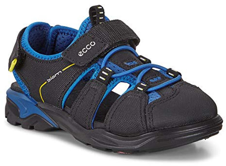 Ecco Unisex-Kinder Biom Raft Riemchensandalen, Schwarz (Black/Bermuda Blue)