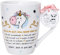 Hope und Gloria 45348 Tasse Einhorn, Schön dass es dich gibt, Porzellan-Tasse, 40 cl, mit Geschenk-Anhänger, Weiß