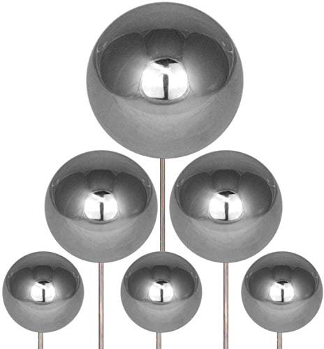 Gebrüder Lomprich Edelstahlkugel am Stab (Set 2: 3x100mm, 2x130mm, 1x180mm)