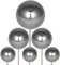 Gebrüder Lomprich Edelstahlkugel am Stab (Set 2: 3x100mm, 2x130mm, 1x180mm)