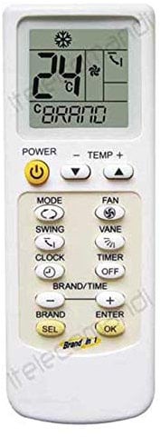 Telecomando sostitutivo universale Pompa di calore Climatizzatore Inverter compatibile con LG Airwell Aux Carrier Chigo Chunlan Daewoo Fujitsu Galanz Gree Haier Hisense Hitachi Kelon