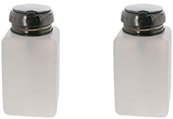 Utoolmart 180 ml Alkohol-Flüssigpresse Pumpspender, für Nagellackentferner, Lippen-Augen-Make-up-Entferner, Pumpspender, leere Flasche mit Pumpkopf, 2 Stück