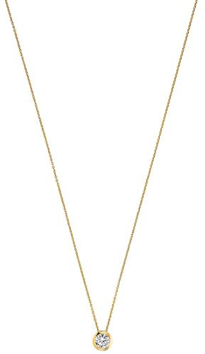 JETTE Damen-Kette 925er Silber 1 Zirkonia One Size, Gold 32010177