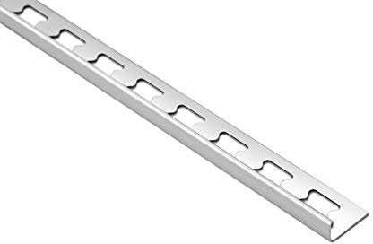 HEXIM Fliesenschienen/Edelstahlschienen 250cm, Quadrat-/ Rund-/ & L-Profile, Edelstahl - glänzend oder gebürstet, Höhe: 9-12mm (L-Profil 11mm, glänzend)