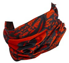 O‘NEAL | Halstuch Schlauch-Schal | Mountainbike Motocross Motorrad | Ungesäumt, Bequemes Material, elastischer Stoff | Neckwarmer Wall | Unisex | Schwarz Rot | Einheitsgröße