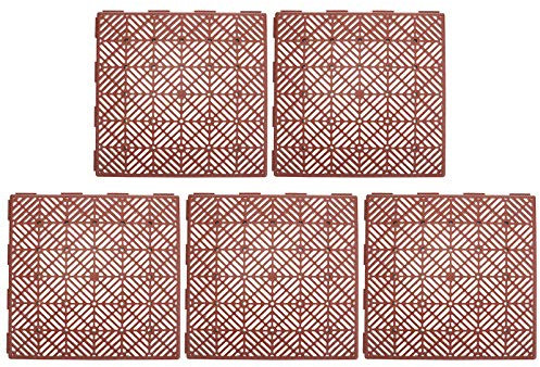 YARNOW 5 Pièces Tapis De Sol Antidérapants pour Extérieur Revêtement De Sol Plastique pour Jardin pour Cour