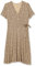 Amazon Essentials Robe Effet Cache-cœur à Manches Courtes Femme, Rosé Clair Imprimé Léopard, L