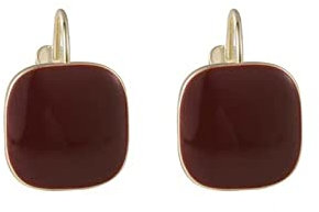 WLLDDDIU Orecchini A Bottone Donna,Orecchini A Bottone In Argento S925 Orecchini A Bottone Quadrati Bordeaux Orecchini Fini Ed Eleganti Di Cartilagine Piccoli Orecchini Regalo Di Natale Per Le Coppi