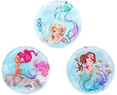 Belmil Patches mit Klettverschluss Set 3-teilig- kompatibel mit Schulranzen Comfy/Smarty/Mädchen Meerjungfrau (336/B Mermaid)