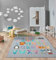 the carpet Happy Life Kinderzimmer, Kinderteppich, Spielteppich, Alphabet, Grau, 120 x 160 cm
