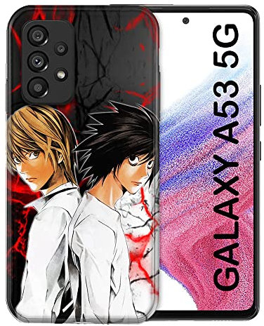 Cokitec Schutzhülle für Samsung Galaxy A53 5G Manga Death Note Duo