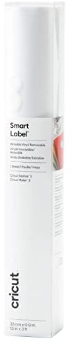 Cricut Smart Label Beschreibbares Vinyl Abnehmbar | Transparent | 0, 9m | Selbstklebende Vinylrolle | Für Explore 3 und Maker, 2010006, Durchsichtig