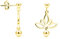 SOFIA MILANI - Damen Ohrringe 925 Silber - vergoldet/golden - Lotus Kugel Blumen Ohrstecker - E1786