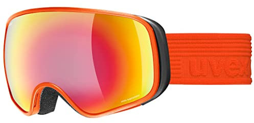 uvex Unisex Kinder, scribble FM sph Skibrille, red/rainbow-clear, one size