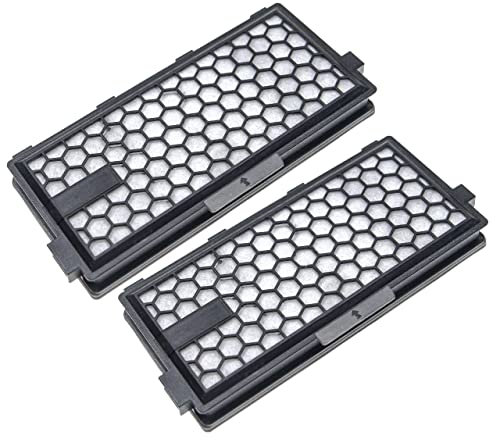 vhbw 2x Staubsaugerfilter kompatibel mit Miele Complete C3 Total Care EcoLine Plus Staubsauger - HEPA-Aktivkohlefilter Schwarz Weiß