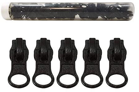 25 Pezzi Cursori per Cucire e Montare Chiusure Lampo, cursori per cerniere, maniglie a cerniera, neoprene, impermeabile, (25 cursori, rete 5 mm)