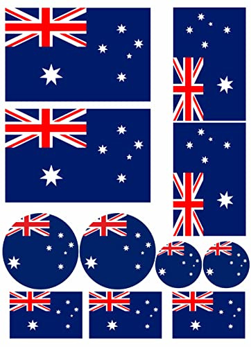 Daged Australien Flaggen Fahne Set 11 Stück Aufkleber selbstklebend Sticker - FS