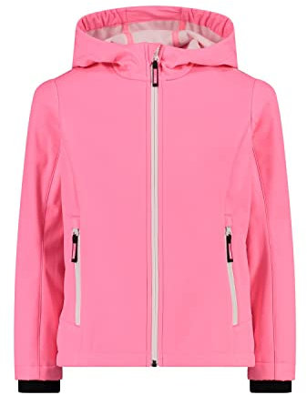 CMP - Softshelljacke für Kinder, Rosa Fluo-Weiß, 116