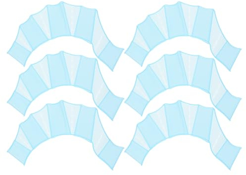 PATIKIL Silikon Schwimmhandschuhe, 3 Paar Flossen-Handschuhe mit Fingern im Frosch-Stil für Wassersport-Training, Blau, M