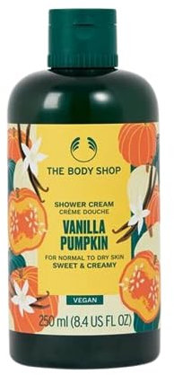 The Body Shop Vanilla Pumpkin 250ml Shower Cream - Sweet & Creamy for Normal to Dry Skin - Vegan