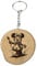 Promotech zauberhafter Mickey Mouse Laser-gravierten Naturholz-Schlüsselanhänger: Das ideale Geschenk für Erwachsene und Kinder! (Minnie Mouse)