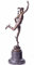Bronzefigur Hermes – Antike Skulptur des griechischen Götterboten, Merkur Statue, Klassische Bronze auf Marmorsockel, Mythologische Figur 44 cm, Signiertes Sammlerstück pab006 Palazzo Exklusiv