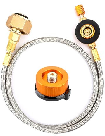 Adaptateur de Propane Tuyau de Rechange pour convertisseur,connecte au Camping en Plein air Cuisinière à gaz Adaptateur de Bouteille de Propane Adaptateur GPL Bouteille de Gaz