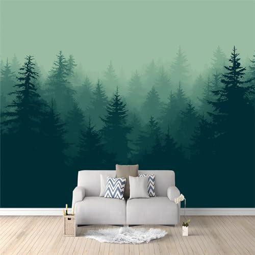 Vlies Fototapete Nebelwald Thema für moderne Wohnzimmer Schlafzimmer Motivtapeten Wandtapete Tapete Vliestapete UV-Beständig Hohe Auflösung (250 x 175 cm)