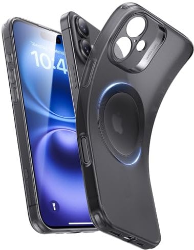 ESR for iPhone 16 Case, Compatible with MagSafe, Camera Protection, Shockproof Thin Cover, Resists Yellowing and Scratches, Magnetic Phone Case for iPhone 16, Zero Series, Frosted Black