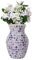 Adedeo Mosaik-Glas-Blumenvase für Heimdekoration, handgefertigte Glasvasen für Wohnzimmer, Küche, Hochzeit, Büro (lila, blau und weiß, 12,7 x 20,3 cm)
