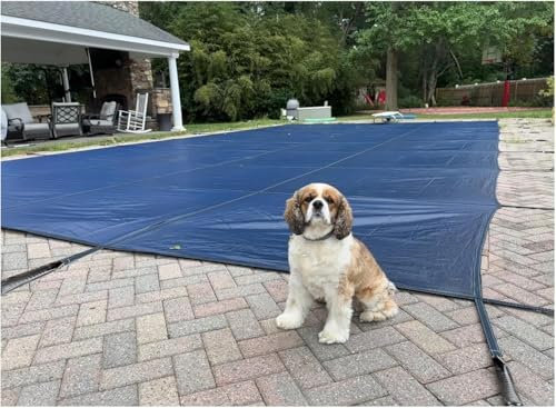AVLLSO Poolabdeckung Sicherheitsabdeckung für den Winter-Einbaupool für ovale/nierenförmige Pools, Hochfestes PP-Netz, Solide Sicherheits-Poolabdeckungen, Hardware im Lieferumfang enthalten(3.6m x 5.6