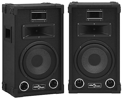 Homgoday Altavoces profesionales de alta fidelidad pasivos, 2 unidades, 800 W, color negro