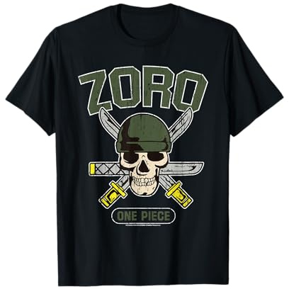One Piece Strohhut Pirat Hunter Roronoa Zoro Logo Anime T-Shirt