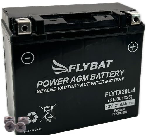 Batterie FlyBat FLYTX20L-4 / YTX20L-BS AGM geschlossen