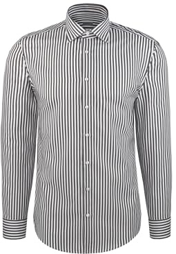 Seidensticker Herren Regular Fit Langarm Business-Hemd Hemd, Braun, 45 EU
